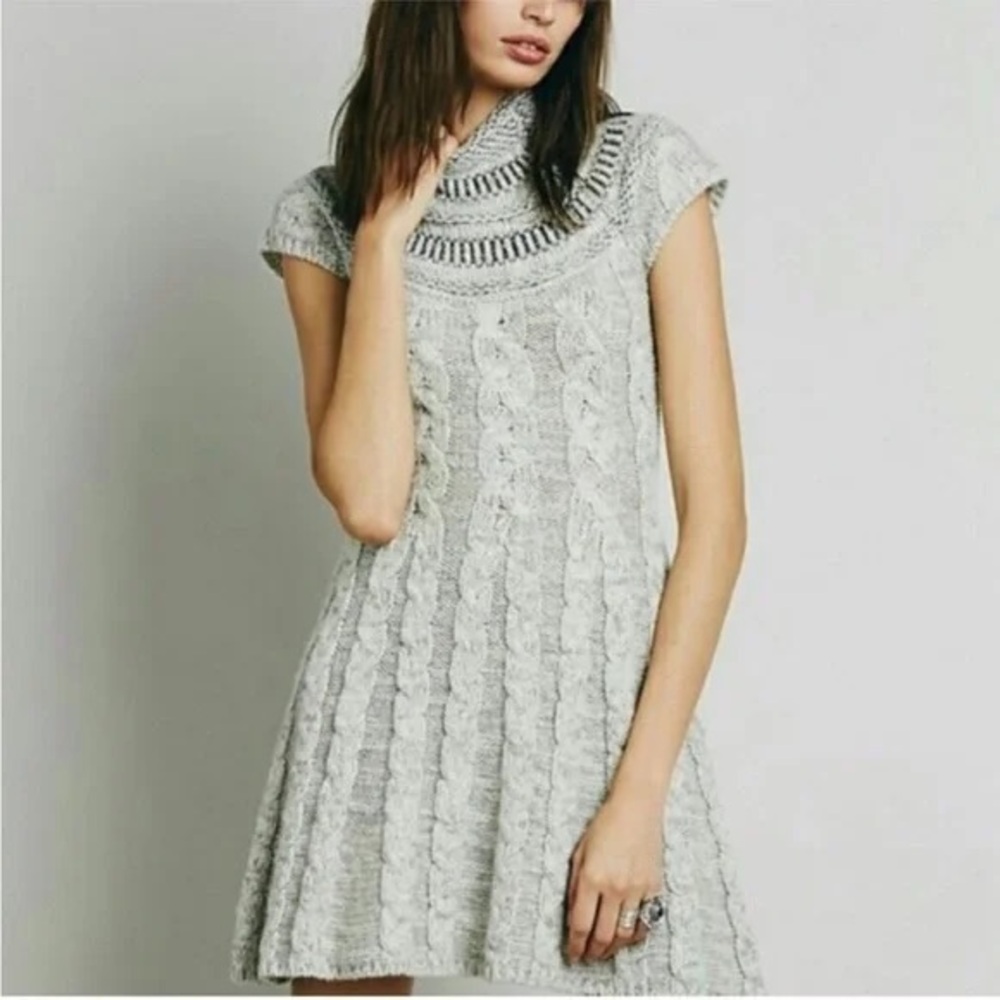 Free People Grey Sweater Dress